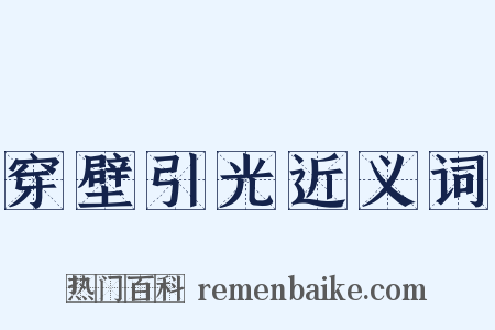 穿壁引光近义词是什么意思的图片